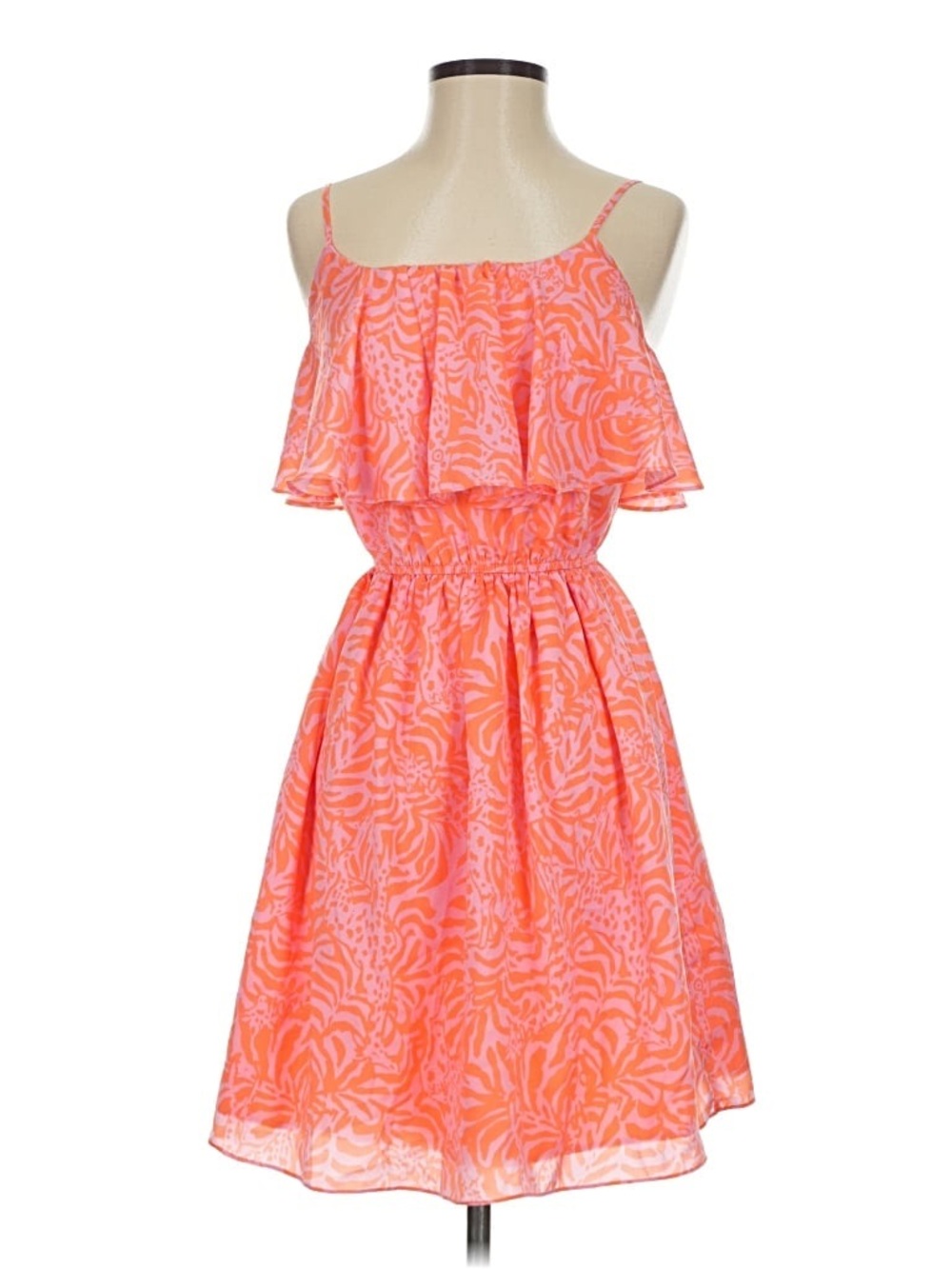 Lilly Pulitzer for Target Coral and Pink Ruffle Sundress with Adjustable Straps